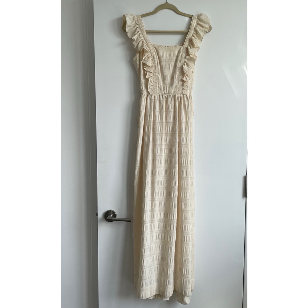 Vintage off white maxi dress with detachable belt
